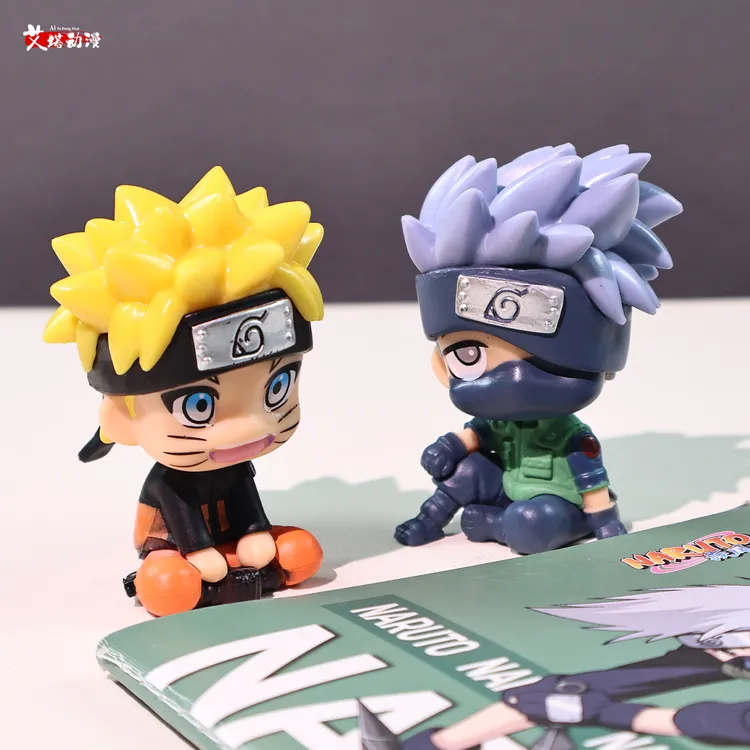 火影忍者鸣人卡卡西Q版坐姿模型车载动漫周边礼物