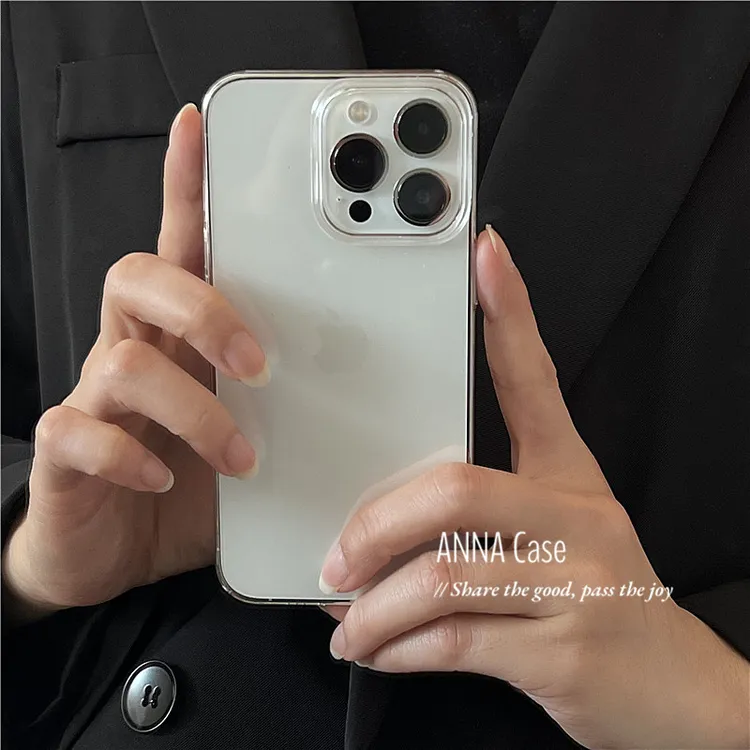 简约韩系全透明不发黄亚克力超薄适用iPhone17Promax苹果16手机壳