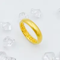 【国潮】足金999 古法泥鳅背铜钱底戒指4mm 1.69 18圈口
