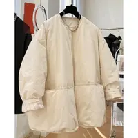 P0589超好看宽松慵懒风日系派克棉服女冬季设计感独特开衫外套新