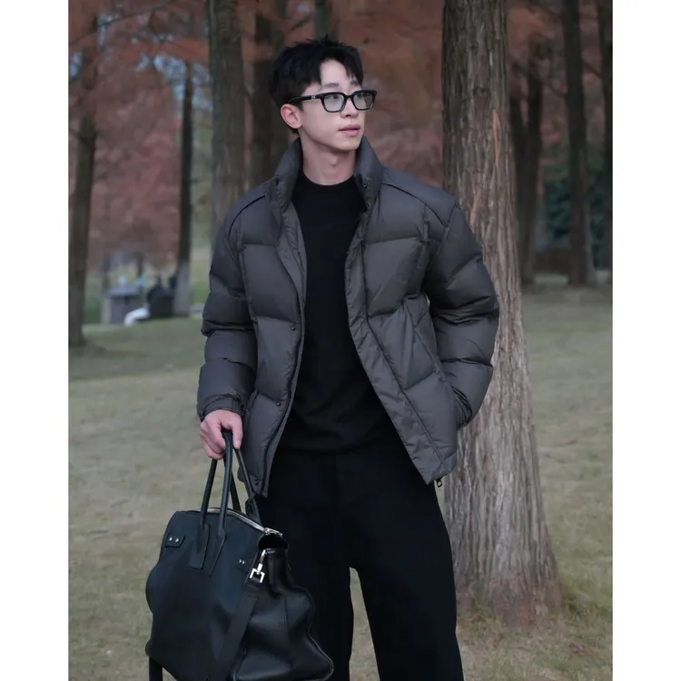 IJT studio冬季新品简约休闲面包服痞帅羽绒服夹克外套2198