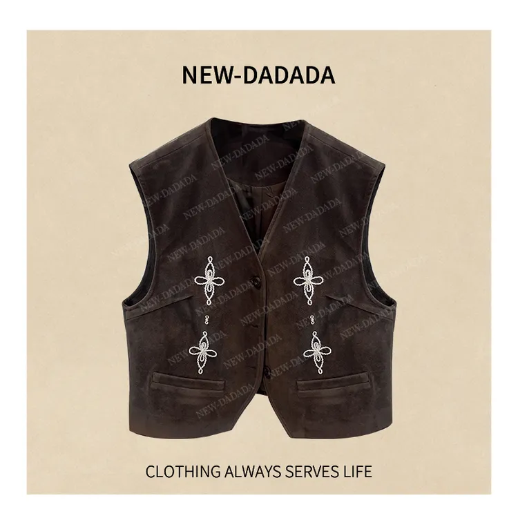 利达 NEW DADADA时尚复古设计师短款高级感休闲百搭马甲TGM973
