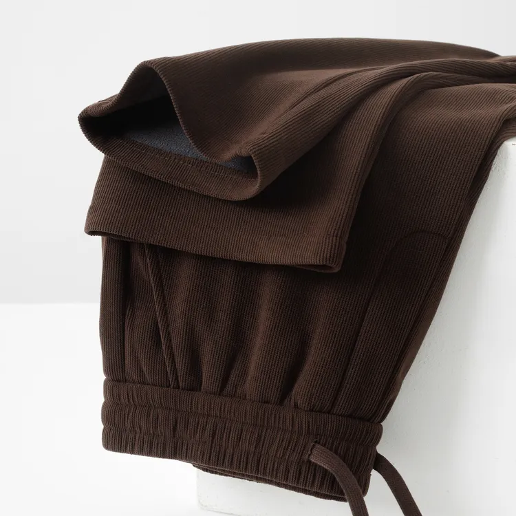 VIATEMSIARY保暖灯芯绒卫裤男女加绒加厚宽松直筒垂感休闲长裤子