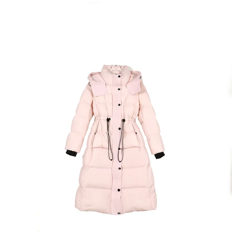 2025时尚泡芙感长款修身韩系连帽羽绒服-E032
