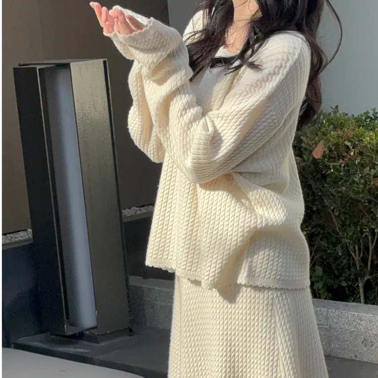 【100%山羊绒】法式慵懒风温柔套头山羊绒毛衣CTM0042