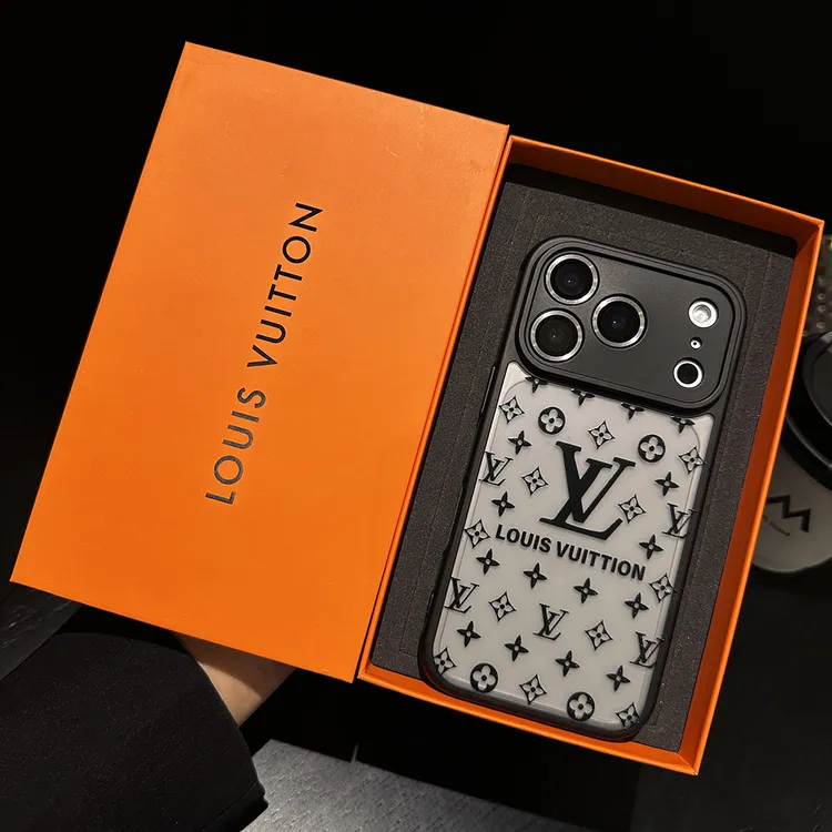 高级黑适用iphone17promax手机壳苹果16/15潮牌老花13/14全包防摔