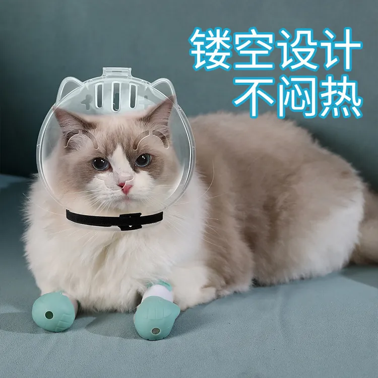 猫咪头套防舔防咬打架球形套猫项圈防抓圈猫咪太空头罩伊丽莎白圈