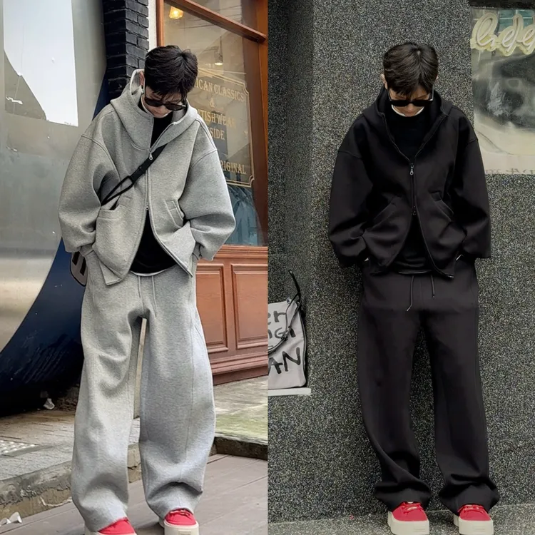 Ccnoter【1000G超重磅连帽双头拉链卫衣】宽松休闲秋冬百搭