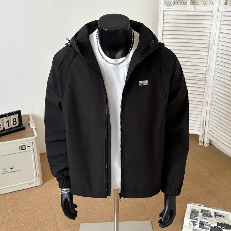 休闲连帽美式复古工装外套男士高级感秋季爆款夹克时尚百搭男士