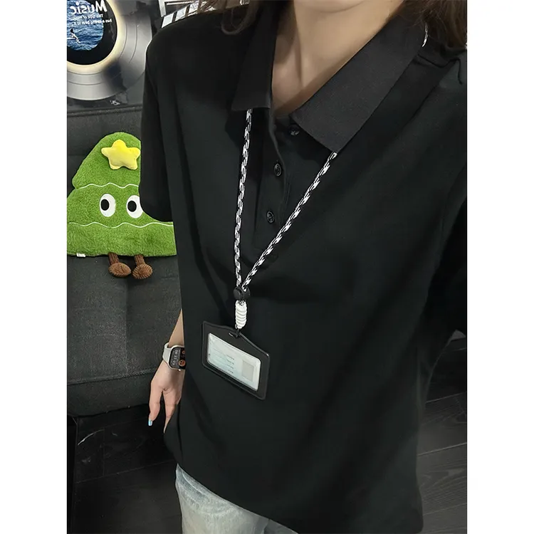 美式基础款修身polo衫短袖男款夏季成熟稳重衬衫T恤重磅正肩半袖