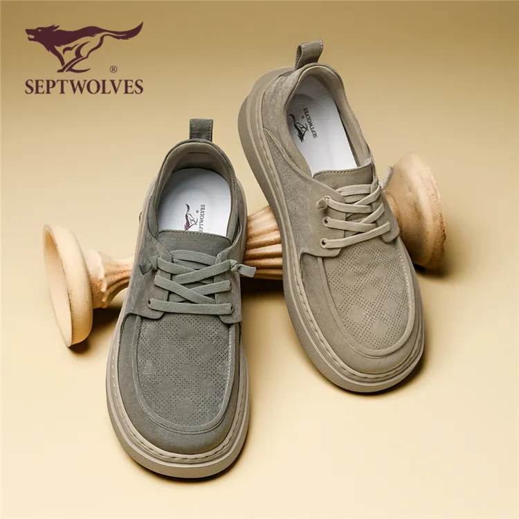 七匹狼男鞋夏季新款透气工装鞋男士软底一脚蹬布鞋时尚潮流勃肯鞋