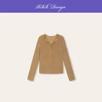 RRB Design 「云朵触感」山羊绒+超细羊毛专机骨感显瘦开衫毛织上衣