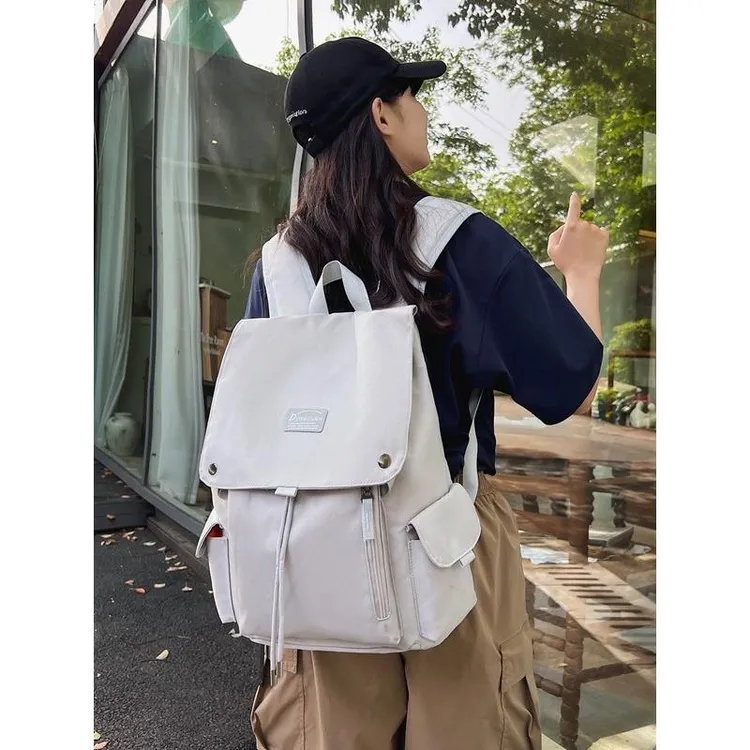 双肩包男电脑包牛津布高级感书包高中大学生旅游大容量旅行背包女