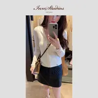 Innstudios 拉链连帽针织开衫