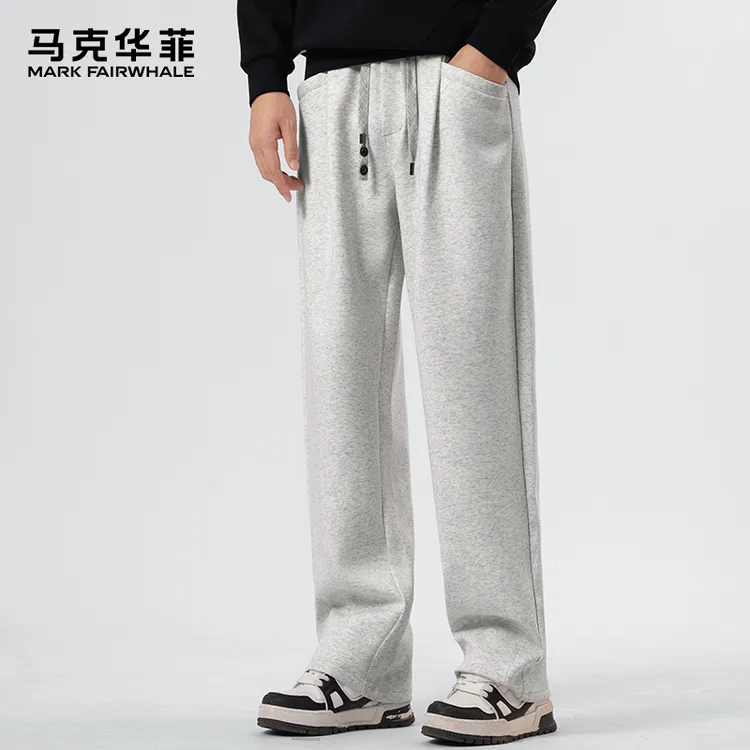马克华菲休闲裤男2025秋季新款垂感直筒宽松休闲百搭卫裤男士长裤