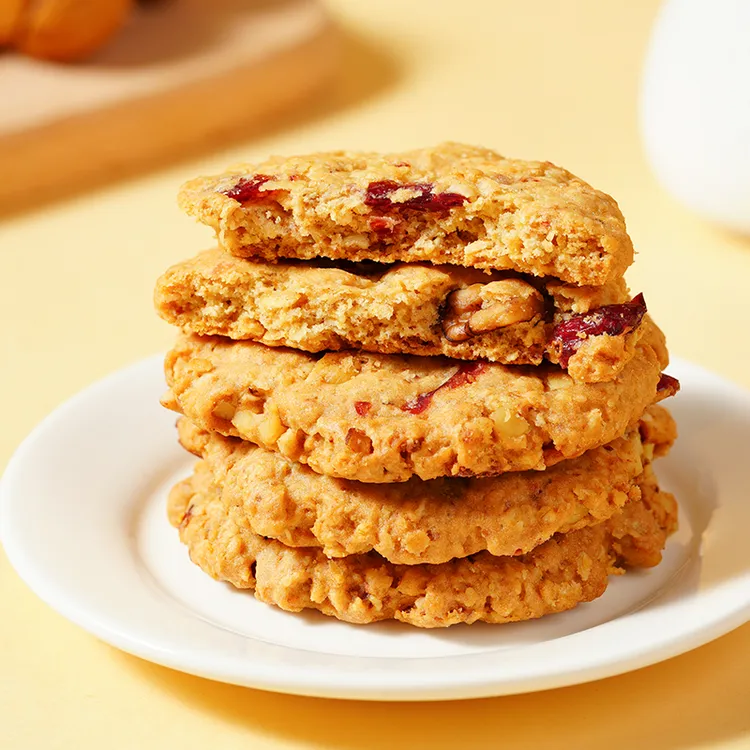 多禧熊燕麦曲奇饼干黑巧克力味蔓越莓味坚果脆休闲下午茶解馋零食