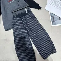 【现货】杭州六小六正版 BY LIUXIAOLIU冬季儿童加绒格子卫裤20464