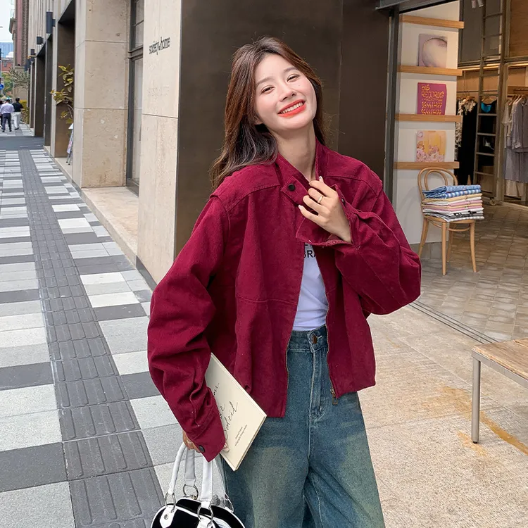 超好看独特设计感短款外套女2025秋季爆款可拆卸复古炸街立领夹克