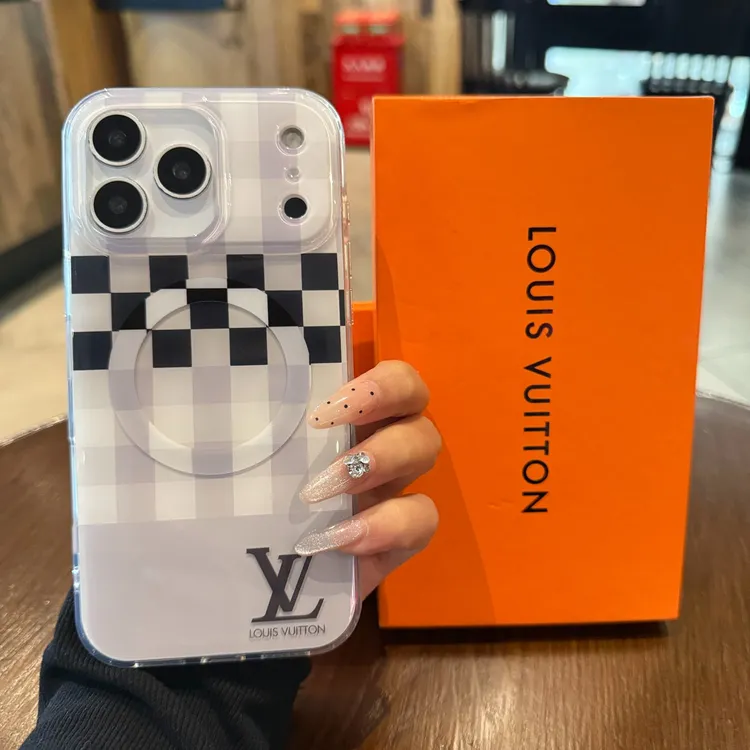 相机按键全包苹果17promax手机壳老花适用iPhone16磁吸15格子14女