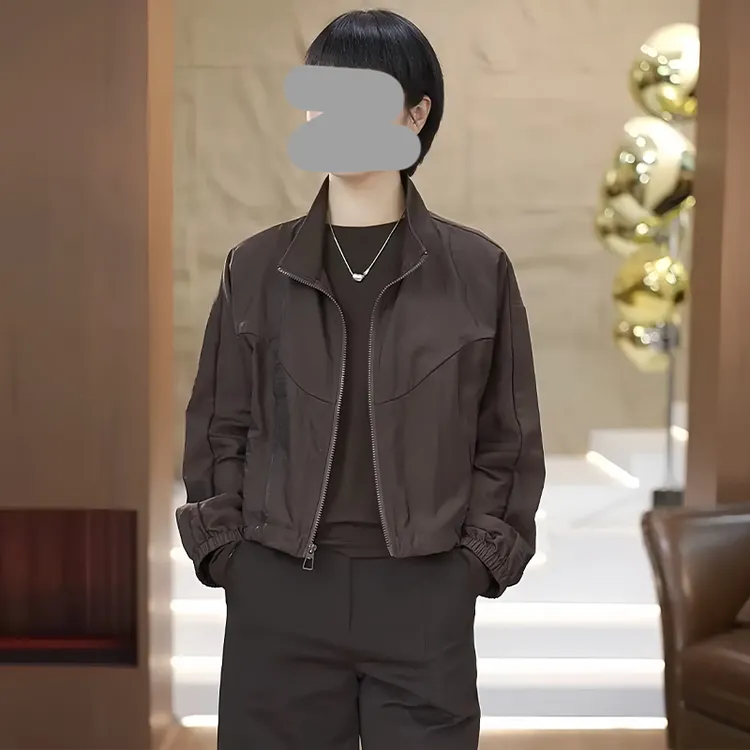 小个子简约风立领短外套女2025年秋冬新款宽松减龄百搭休闲上衣