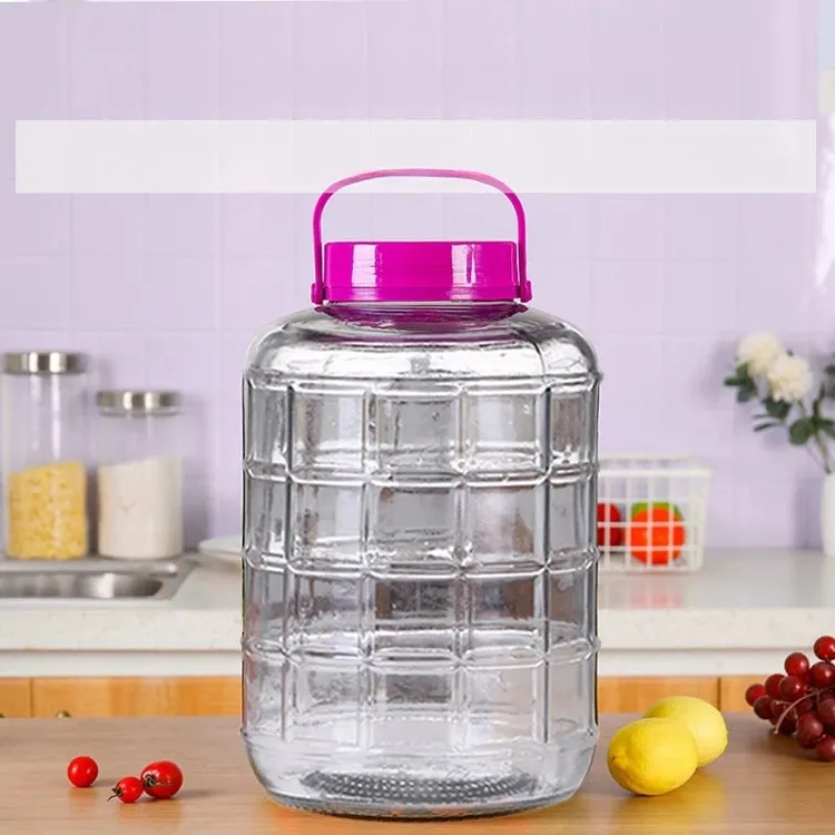 家用加厚玻璃瓶泡菜坛子玻璃瓶泡酒密封罐食品级带盖腌制罐腌菜缸