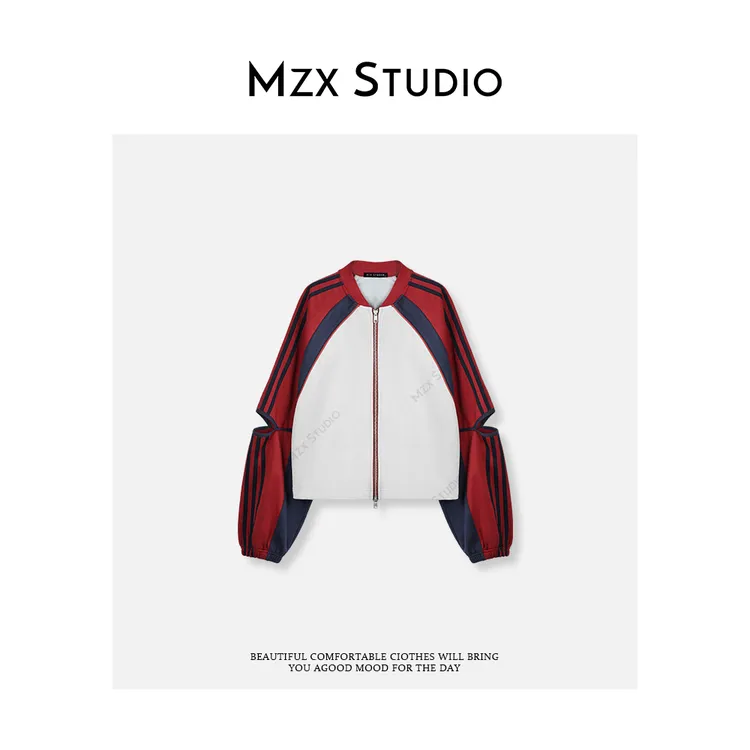 MZX 秋季纯棉撞色拼接长袖外套 WT10268-C