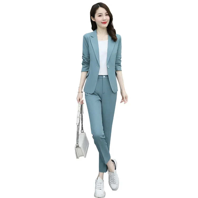 粉红色西服套装女秋季2025年新款时尚休闲高档西装外套气质两件套