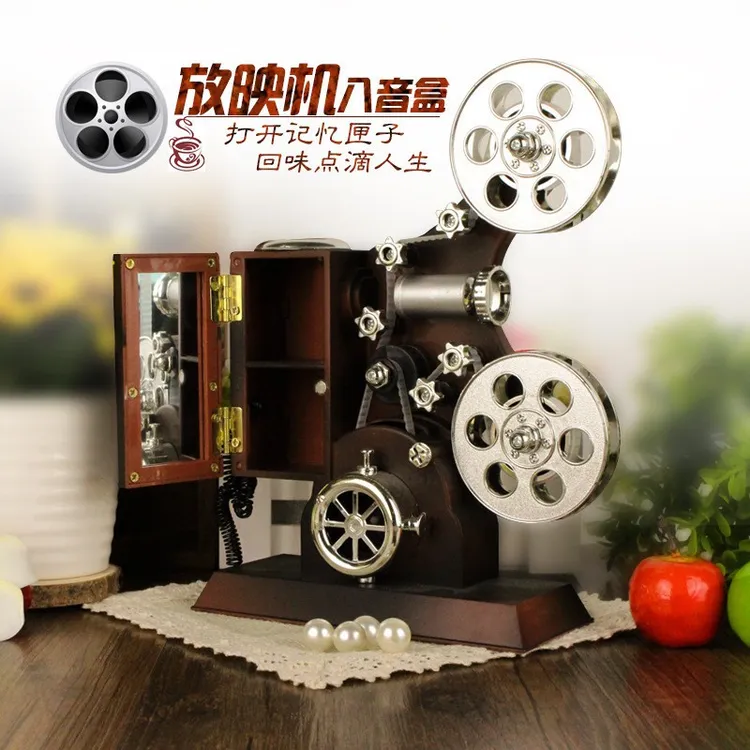 复古电影胶片放映播放机音乐盒怀旧创意礼品家饰圣诞节儿童礼物
