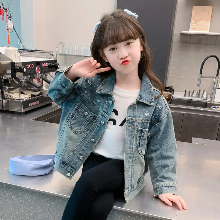女童春秋款牛仔外套2025新款春装儿童短上衣洋气小女孩春季衣服潮
