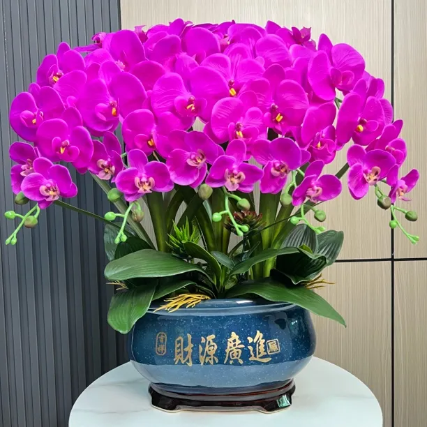 雄峰花艺高档手感假花艺术插花保湿手感花PU花绢花塑料装饰花绿植