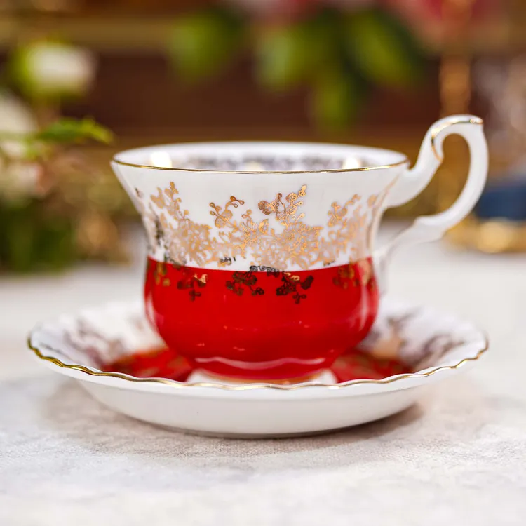 阿尔伯特中古咖啡杯手工描金奢华高端