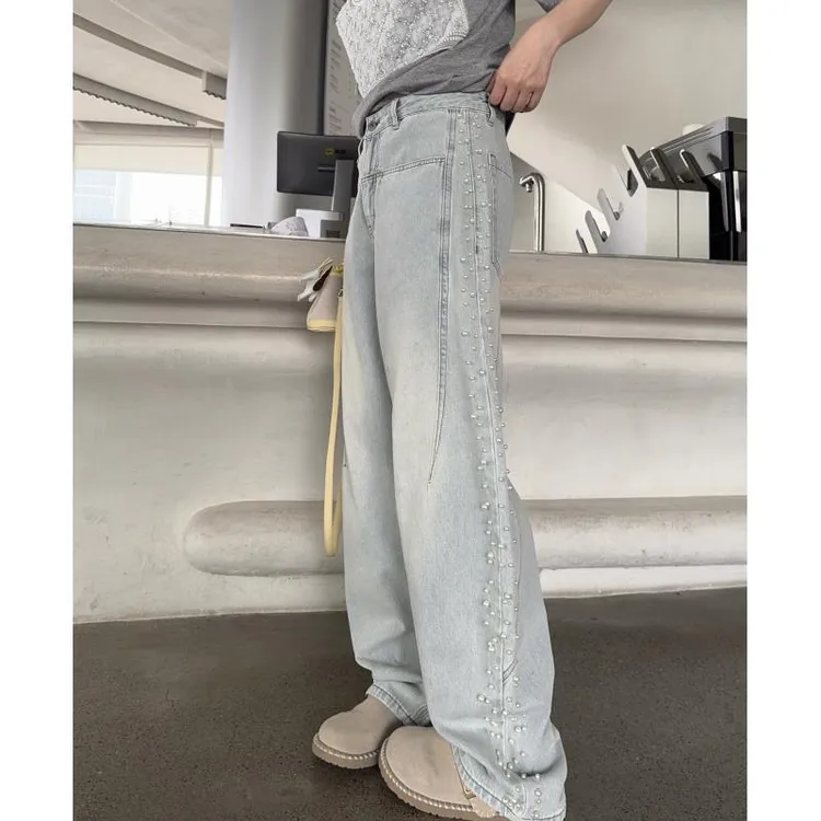 （MY）BETTERJOELAY -【绚烂人生】百搭时尚潮流风直筒牛仔裤JG9551