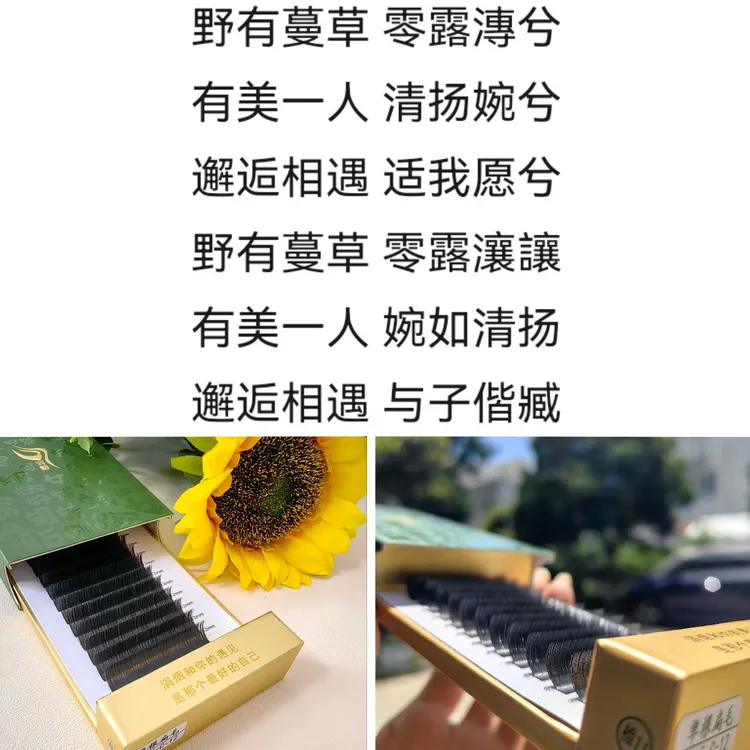 涓烟涓烟单根扁毛柔软轻盈美睫店专用嫁接假睫毛（新老包装）