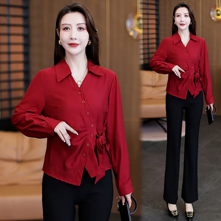 衬衫女秋装长袖时尚