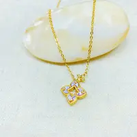 K0611经典黄色小草项链多样性发货48786