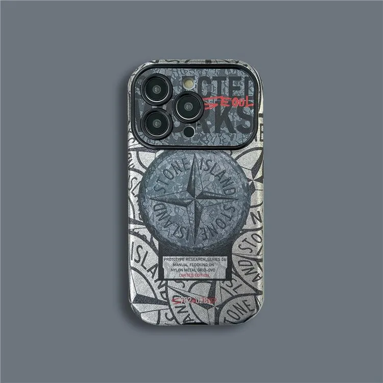 潮牌高街石头岛适用苹果15promax手机壳iphone14防摔全包个性13磨