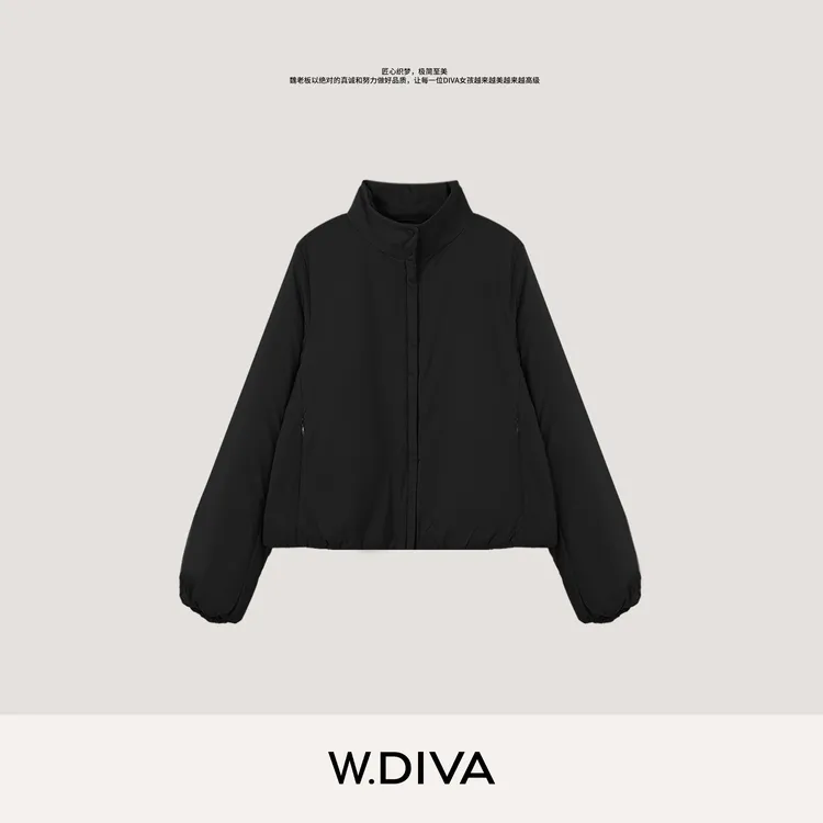 W.Diva【皎格】小狗美国进口3M棉新雪丽轻工艺拉链棉服女53C113095