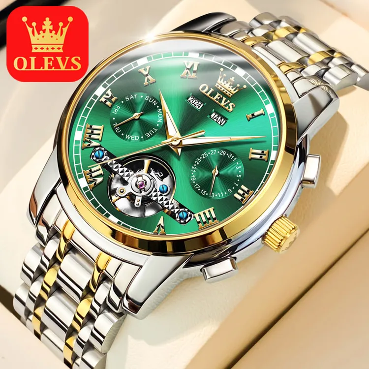 欧利时绿水鬼手表男款名表爆款2025新款瑞士认证正品全自动机械表