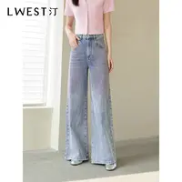 3193【金拐子专属】朗文斯汀渐变高腰阔腿牛仔裤DTYN4307A03193