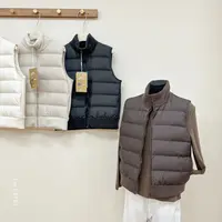 轻便保暖90白鸭绒拼接摇粒绒立领马甲休闲叠穿外套31626
