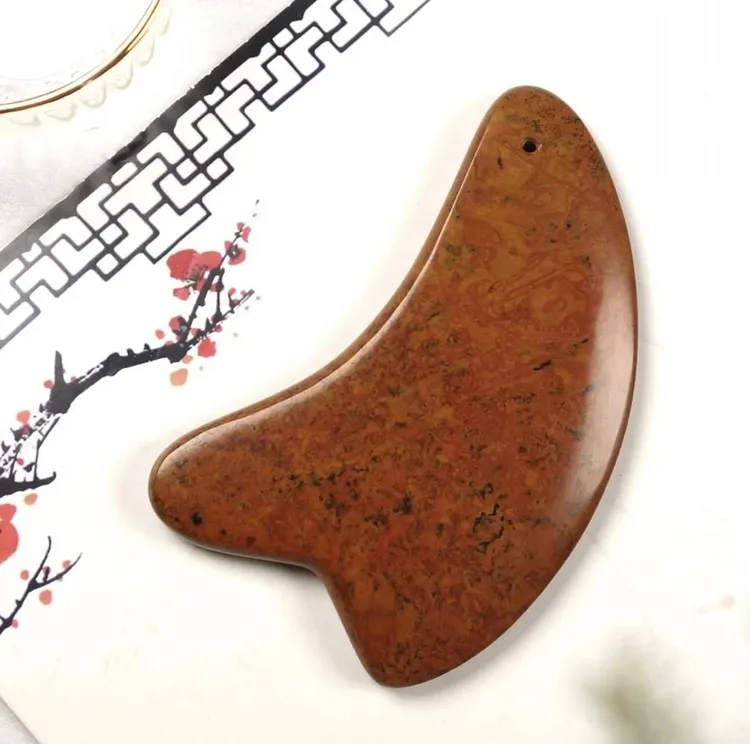 11*6泗水红砭石按摩刮疗板石板刮板美容板眼部通经微瑕疵品