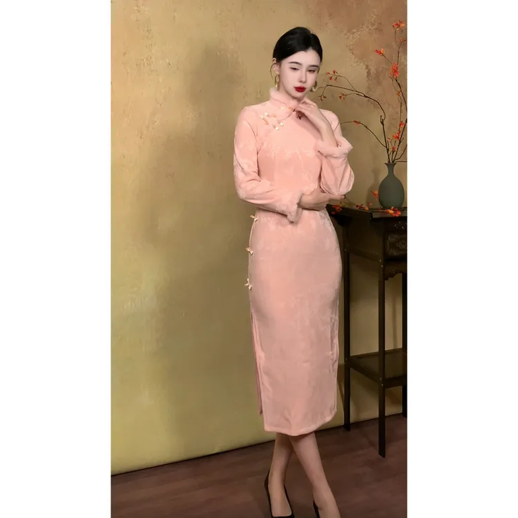 【南絮】新款旗袍新中式国风气质优雅修身显瘦显白日常旗袍