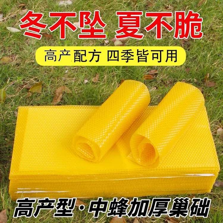 中蜂巢础片蜜蜂深房巢础蜂蜡巢脾巢皮获丰正品蜂巢基养蜂专用工带