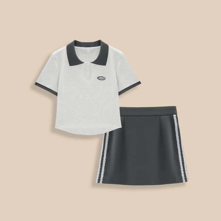 IEF/爱依服时尚要做2025夏季新款韩版休闲运动风显瘦百搭上下套裙