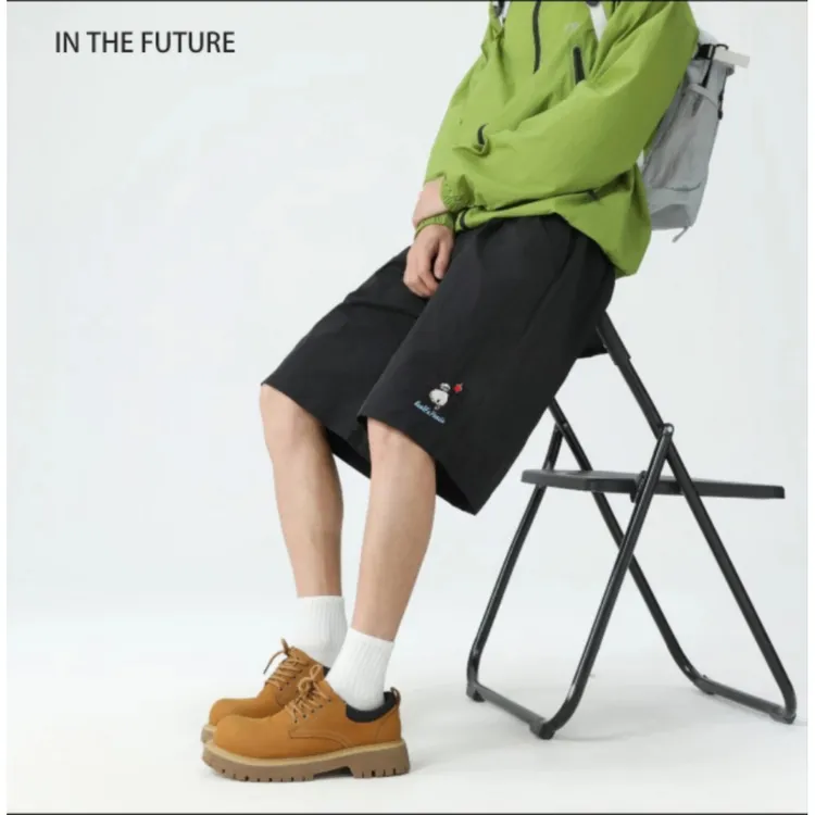 情侣男士短裤男款爆款2025新款冰丝速干五分裤透气防水运动四分裤