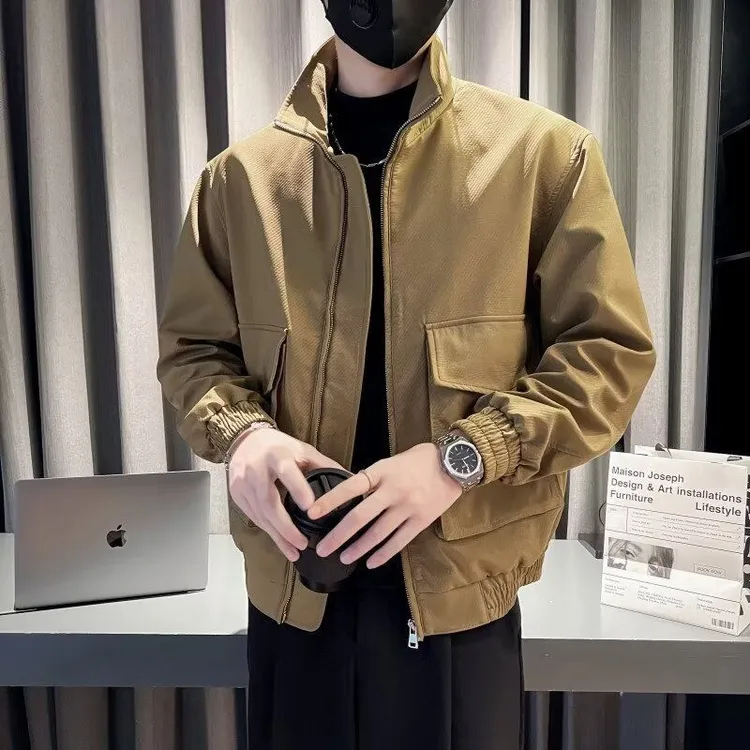 2024春秋痞帅外套男ins高街潮牌港风日系原宿风韩版潮流宽松夹克