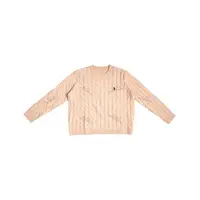 【U.M】战马圆领麻花针织毛衣套头宽松美拉德针织