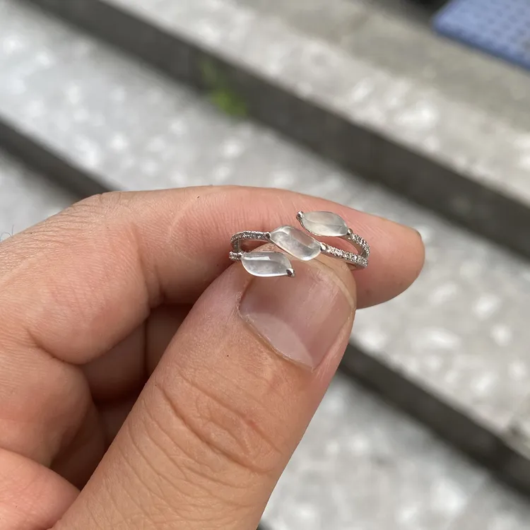 一口价，铂金950缅甸翡翠戒指，3.43克