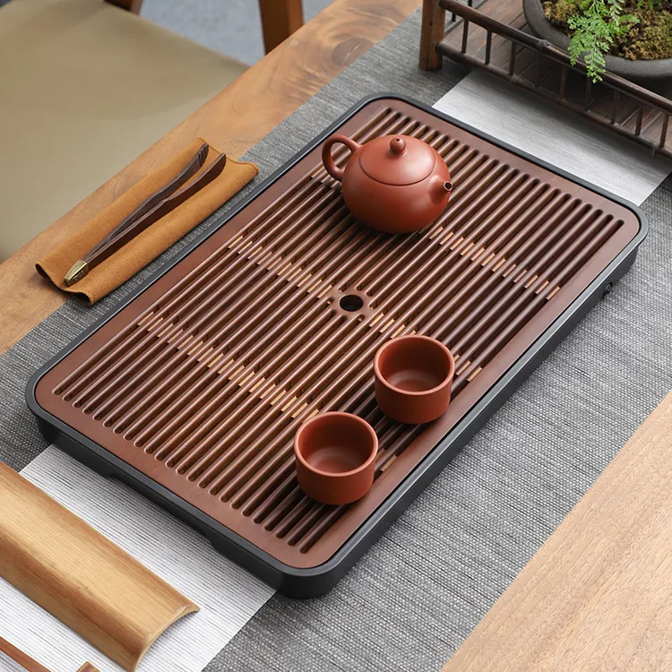 2025新款茶盘家用小型储水式茶托盘功夫茶具沥水茶海干泡茶台排水