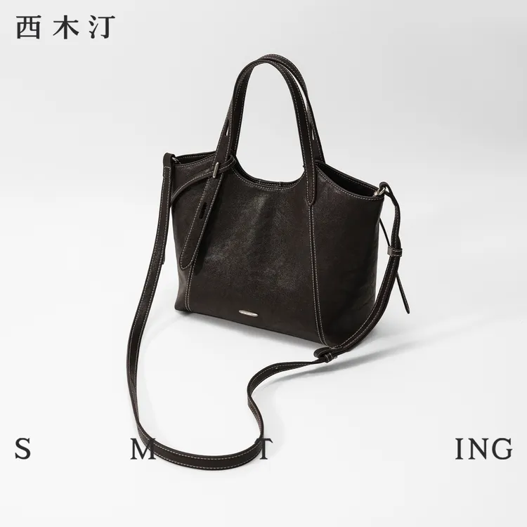 【西木汀】 静风小号托特包植鞣牛皮通勤单肩包腋下包冬季百搭女包